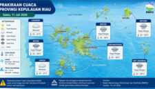 Peta prakiraan cuaca Kepri. Foto: Istimewa