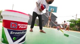 Nippon Sportskote, produk pelapis lapangan olahraga produksi Nippon Paint Indonesia , resmi mengantongi sertifikat dari International Tennis Federation (ITF) dengan klasifikasi Court Pace Rating 5 (Fast). Foto: INIKEPRI.COM