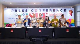 Konferensi pers Pameran “Filateli sebagai Arsip Kebudayaan dan Medium Membaca Sejarah Indonesia”. Foto: INIKEPRI.COM