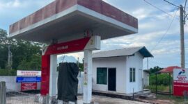 Slaah satu SPBU di Natuna. Foto: ANTARA