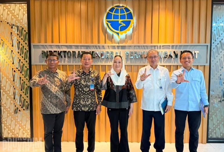 Bupati Cen Sui Lan audiensi dengan Direktorat Kepelabuhanan, Direktorat Jenderal Perhubungan Laut, Kementerian Perhubungan (Kemenhub) RI. Foto: INIKEPRI.COM