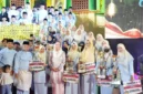 Bupati Natuna Cen Sui Lan bersama kafilah Natuna di MTQH Kepri 2026. Foto: Istimewa
