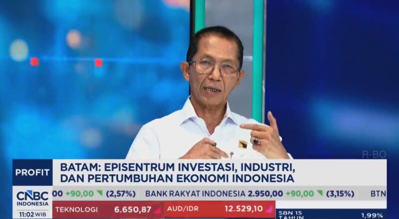 Kepala BP Batam Amsakar Achmad dalam wawancara bersama CNBC Indonesia. Foto: Tangkapan Layar 