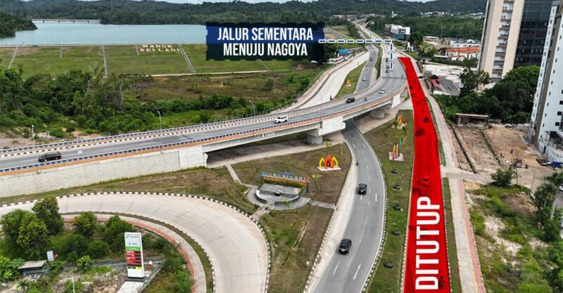 Penutupan jalan sementara. Foto: INIKEPRI.COM/BP Batam 