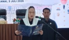 Bupati Natuna, Cen Sui Lan, melantik 104 aparatur sipil negara (ASN) untuk mengisi jabatan administrator, pengawas, dan fungsional di lingkungan Pemerintah Kabupaten Natuna. Foto: Istimewa