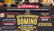 e-Flyer Turnamen Domino KPDN dalam rangka HUT ke-108 Desa Kelanga. Foto: Istimewa