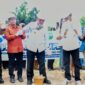 Gubernur Kepulauan Riau Ansar Ahmad dan Wali Kota Batam Amsakar Achmad meletakkan batu pertama SMKN 13 Batam. Foto: INIKEPRI.COM