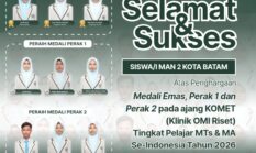 MAN 2 Batam Borong Medali di KOMET Nasional 2026, Emas dan Dua Perak Dibawa Pulang