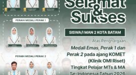 MAN 2 Batam Borong Medali di KOMET Nasional 2026. Foto: INIKEPRI.COM/MAN 2 BATAM 