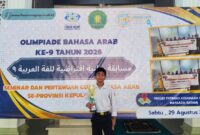 siswa MTs Darul Iman, Pondok Pesantren Darul Iman. Zaky Zuhair, siswa kelas IX, berhasil meraih juara III dalam Olimpiade Bahasa Arab Ke-9 Tahun 2026. Foto: INIKEPRI.COM