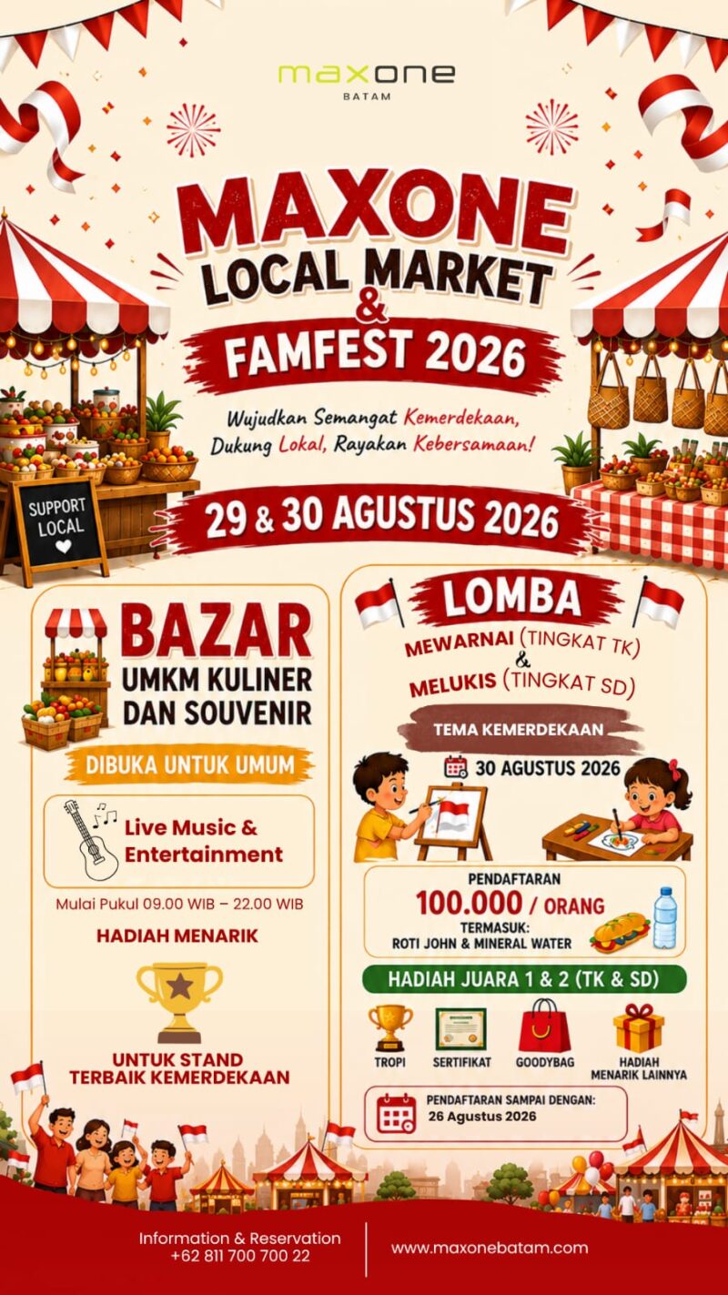 e-Flyer MaxOne Local Market & Famfest 2026. Foto: MaxOne Hotel Batam