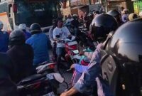 Kemacetan di ruas jalan Marina. Foto: INIKEPRI.COM