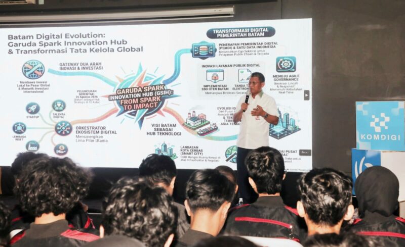 Firmansyah saat membuka sambutan peluncuran nasional GSIH di Nongsa Digital Park. Foto: INIKEPRI.COM/Media Center Batam 