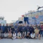 Badan Narkotika Nasional bersama Bea Cukai dan Polda Kepulauan Riau mengamankan kapal berbendera Tanzania yang diduga membawa 2,6 ton sabu cair di perairan Tanjung Parit, Bengkalis, Riau. Foto: Istimewa 