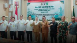 Rapat Koordinasi Gugus Tugas Reforma Agraria (GTRA) Tahun 2026 yang digelar di Ruang Rapat Lantai II Kantor Bupati Natuna. Foto: INIKEPRI.COM