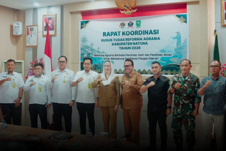 Rapat Koordinasi Gugus Tugas Reforma Agraria (GTRA) Tahun 2026 yang digelar di Ruang Rapat Lantai II Kantor Bupati Natuna. Foto: INIKEPRI.COM