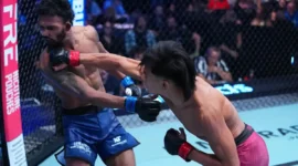 Petarung Indonesia Bilal Hasan memastikan langkahnya menuju panggung Ultimate Fighting Championship (UFC) setelah tampil impresif di ajang Dana White's Contender Series (DWCS) Season 10. Foto: Istimewa 