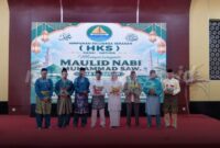 Himpunan Keluarga Serasan (HKS) Kabupaten Natuna menggelar Peringatan Maulid Nabi Muhammad SAW 1448 H/2026 M di Gedung Sri Serindit, Batu Hitam, Kecamatan Bunguran Timur. Foto: INIKEPRI.COM/NatunaKab 