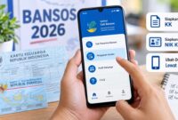 Ilustrasi cara mengubah desil DTSEN 2026 melalui HP dengan menyiapkan KK dan NIK KTP untuk pengajuan pembaruan data bansos. Foto: Istimewa/AI