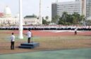 Amsakar saat memimpin apel gabungan jajaran Pemko Batam dan BP Batam. Foto: INIKEPRI.COM