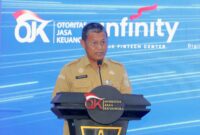 Sekda Batam, Firmansyah, menyampaikan sambutan saat menghadiri DFL di Politeknik Negeri Batam, Senin (31/8/2026). Foto: INIKEPRI.COM/Media Center Batam 