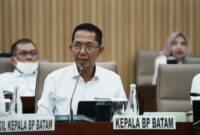 Kepala BP Batam Amsakar Achmad di RDP DPR RI. Foto: INIKEPRI.COM/BP Batam