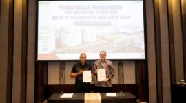 Penandatanganan dilakukan oleh Anggota/Deputi Bidang Pengusahaan BP Batam, Denny Tondano, dan Vice President Aviation Fuel Business PT Pertamina Patra Niaga, Yosep Iswadi di Hotel Sheraton Grand Jakarta. Foto: INIKEPRI.COM/BP Batam 