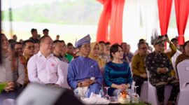seremoni groundbreaking dan pemasangan tiang pancang perdana oleh Kepala BP Batam/Wali Kota Batam Amsakar Achmad, didampingi Wakil Kepala BP Batam/Wakil Wali Kota Batam Li Claudia Chandra dan Ketua Yayasan Merah Putih Eddy Hussy, Kamis (24/9/2026). Foto: INIKEPRI.COM/BP Batam 