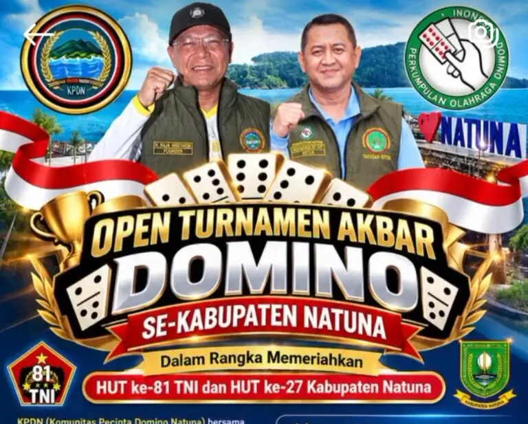 e-Flyer Turnamen Domino Akbar se-kabupaten Natuna. Foto: Istimewa