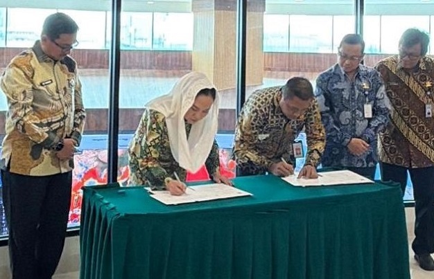 Penandatanganan hibah lahan dilakukan di Kantor BMKG Pusat, Jakarta. Foto: Istimewa