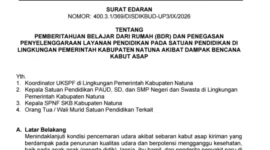 Surat perpanjangan Belajar dari Rumah. Foto: Tangkapan Layar 
