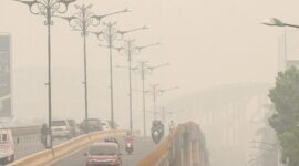 Kabut asap di Tanjungpinang. Foto: Istimewa 