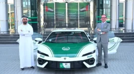 Mobil kepolisian Dubai berupa Lamborghini Temerario. Foto: X/Dubai Police