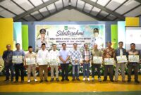 Silaturahmi Wali Kota dan Wakil Wali Kota Batam bersama RT/RW, LPM, dan Tokoh Masyarakat se-Kecamatan Sekupang di Aula SMP Kartini Sei Harapan. Foto: INIKEPRI.COM/Media Center Batam 