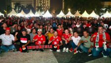 Nobar Timnas Indonesia di Engku Putri. Foto: INIKEPRI.COM/Media Center Batam 